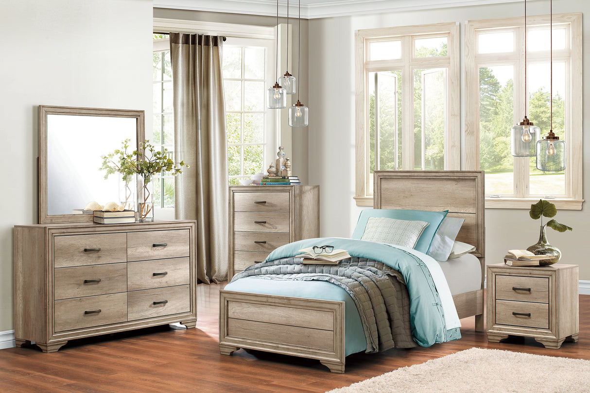 Lonan Natural Twin Panel Bed from Homelegance - Luna Furniture