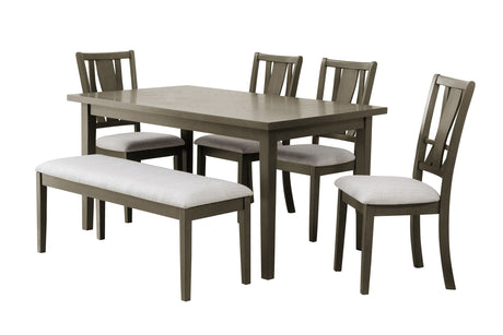London Gray Mindy 6-Piece Dining Set from Homelegance - Luna Furniture