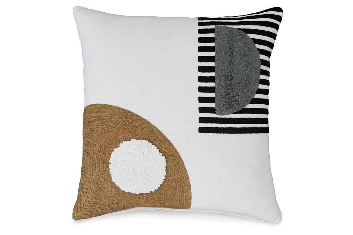 Longsum Black/White/Honey Pillow from Ashley Furniture - Luna Furniture