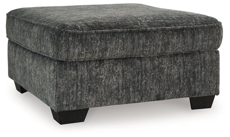 Lonoke Gunmetal Oversized Accent Ottoman from Ashley - Luna Furniture