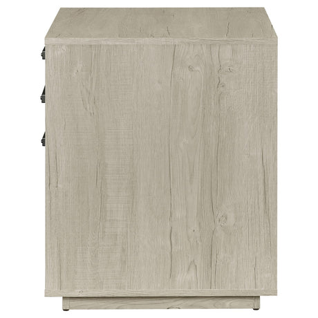 Loomis Whitewashed Gray 3-Drawer Square File Cabinet from Coaster - Luna Furniture