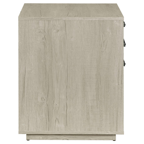 Loomis Whitewashed Gray 3-Drawer Square File Cabinet from Coaster - Luna Furniture