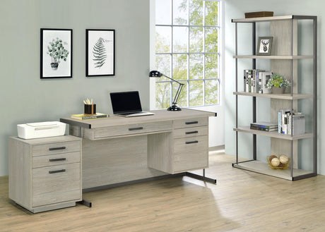Loomis Whitewashed Gray 3-Drawer Square File Cabinet from Coaster - Luna Furniture