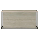 Loomis Whitewashed Gray and Gunmetal 4-Drawer Rectangular Office Desk from Coaster - Luna Furniture