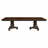 Lordsburg Brown Chery 103" Double Pedestal Extendable Dining Table from Homelegance - Luna Furniture