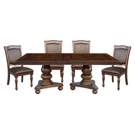 Lordsburg Brown Chery Extendable Dining Set from Homelegance - Luna Furniture
