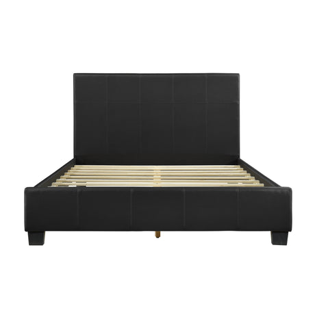Lorenzi Black Full Upholstered Platform Bed from Homelegance - Luna Furniture