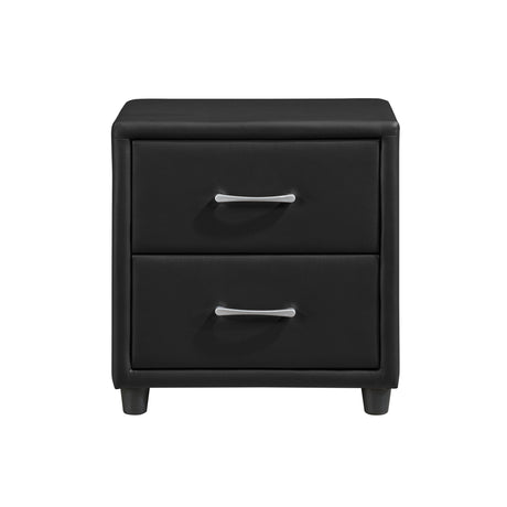 Lorenzi Black Nightstand from Homelegance - Luna Furniture