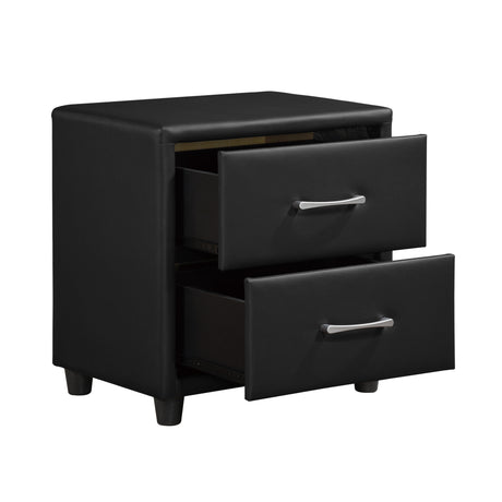 Lorenzi Black Nightstand from Homelegance - Luna Furniture
