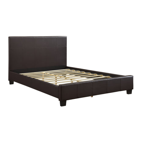Lorenzi Dark Brown King Upholstered Platform Bed from Homelegance - Luna Furniture