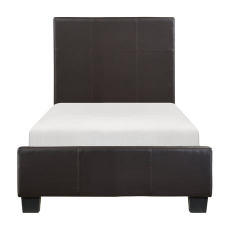 Lorenzi Dark Brown Upholstered Platform Youth Bedroom Set from Homelegance - Luna Furniture