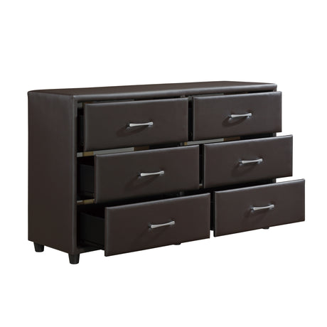 Lorenzi Dark Brown Upholstered Platform Youth Bedroom Set from Homelegance - Luna Furniture