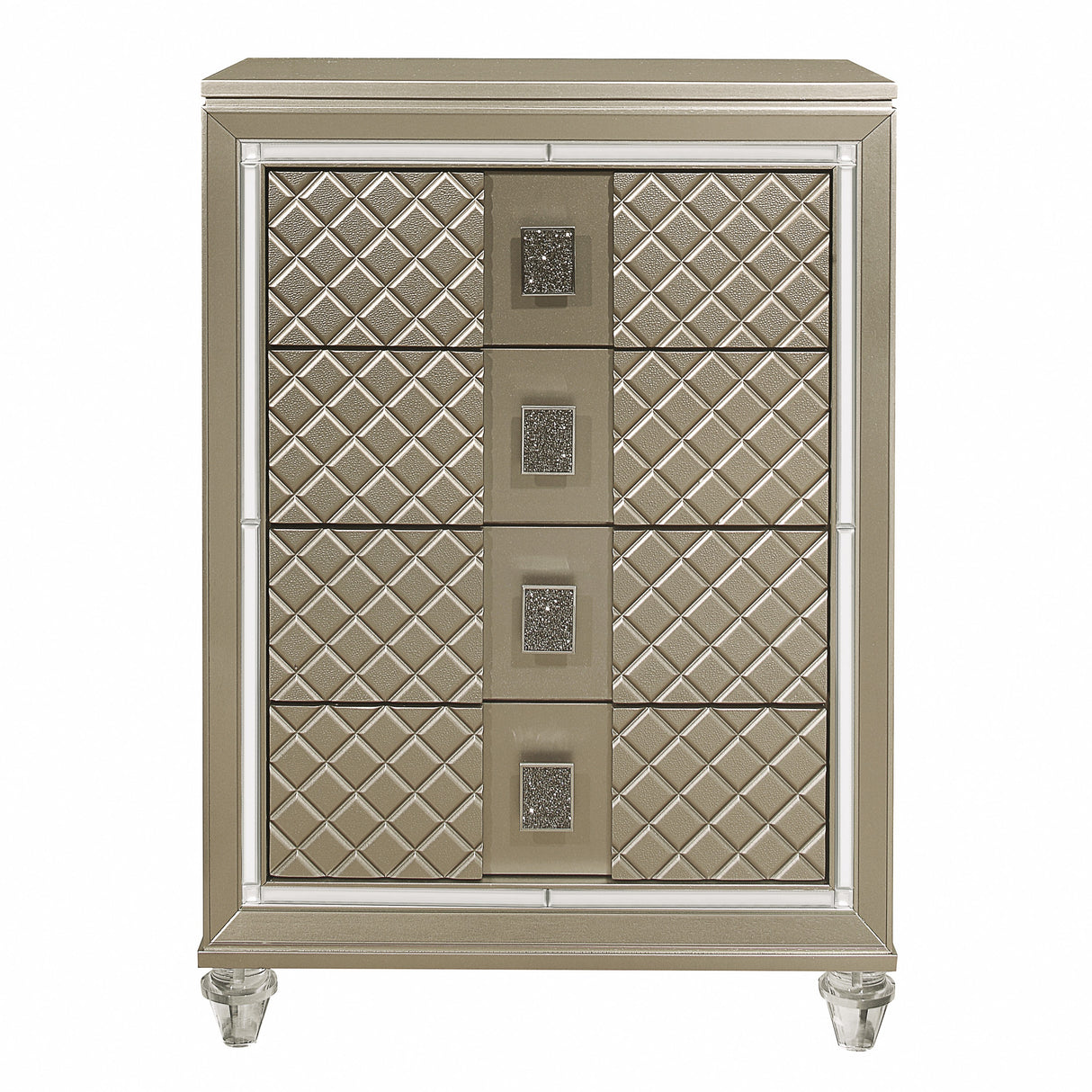 Loudon Champagne Metallic Youth Chest from Homelegance - Luna Furniture