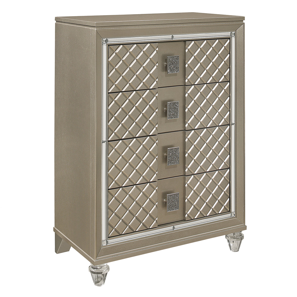 Loudon Champagne Metallic Youth Chest from Homelegance - Luna Furniture