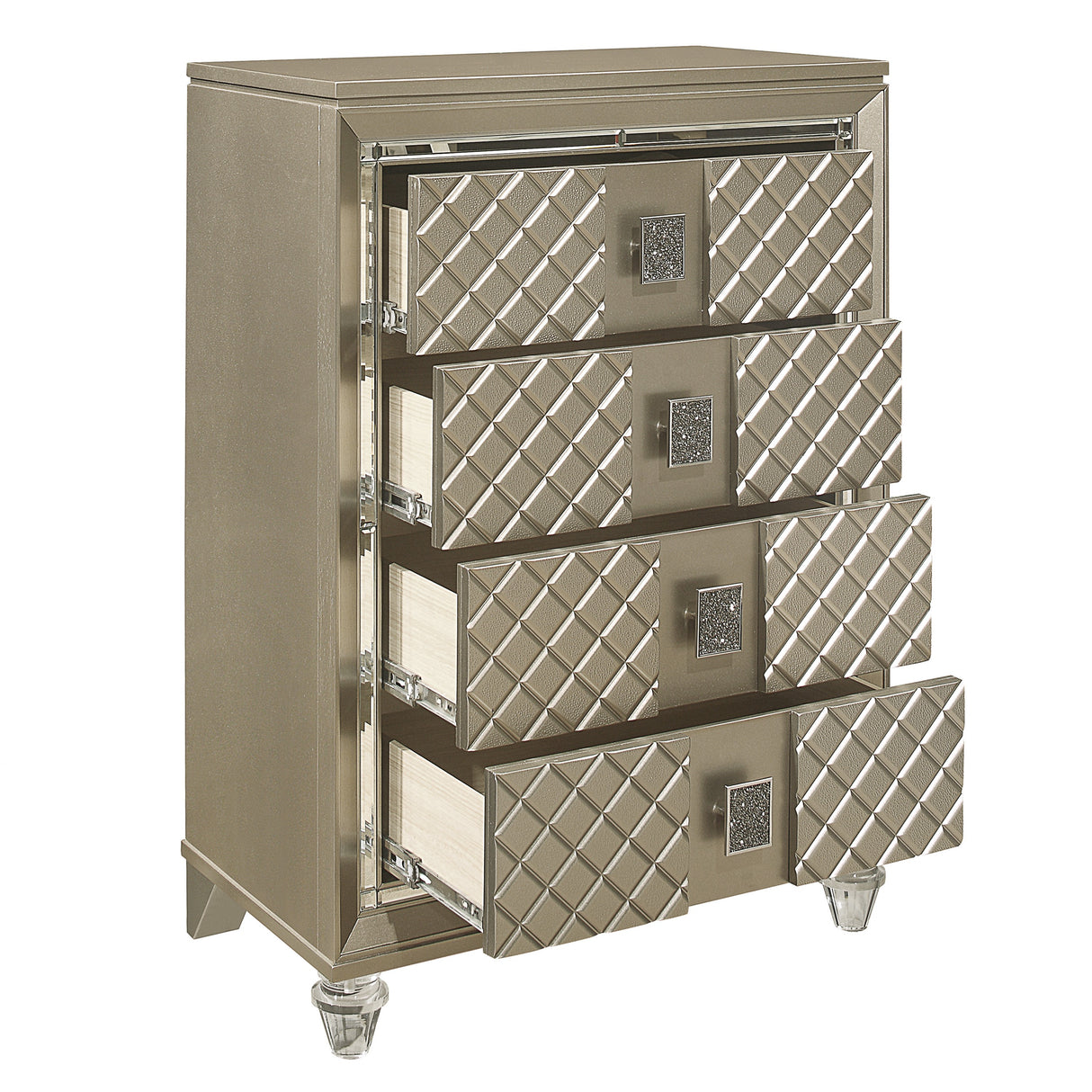 Loudon Champagne Metallic Youth Chest from Homelegance - Luna Furniture