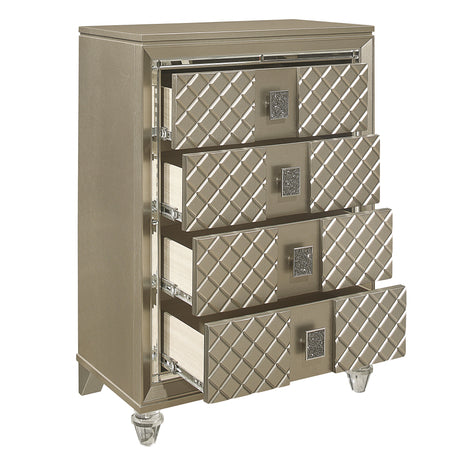 Loudon Champagne Metallic Youth Chest from Homelegance - Luna Furniture