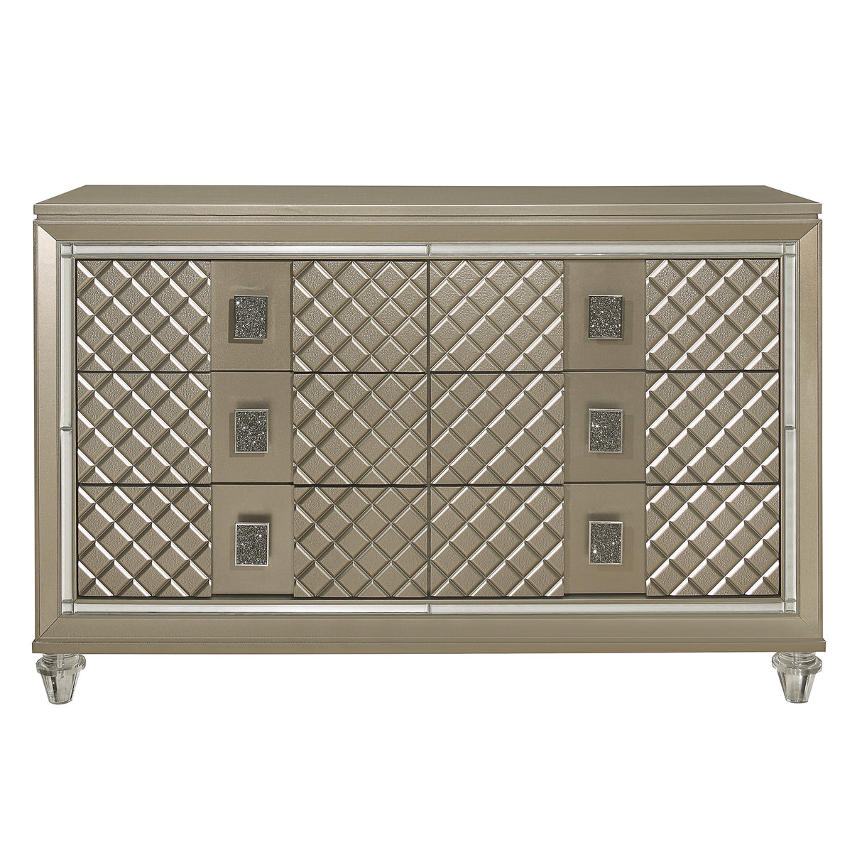 Loudon Champagne Metallic Youth Dresser from Homelegance - Luna Furniture