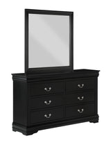 Louis Philip Black Mirror (Mirror Only) from Crown Mark - Luna Furniture