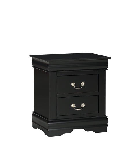 Louis Philip Black Nightstand from Crown Mark - Luna Furniture