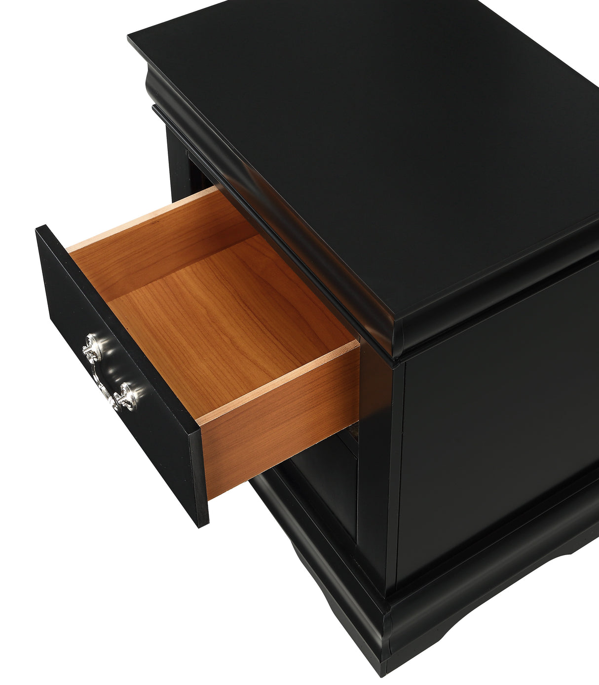 Louis Philip Black Nightstand from Crown Mark - Luna Furniture