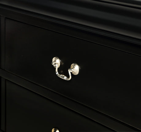 Louis Philip Black Nightstand from Crown Mark - Luna Furniture