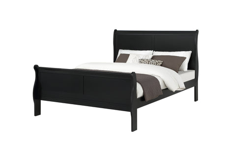 Louis Philip Black Sleigh Bedroom Set from Crown Mark - Luna Furniture