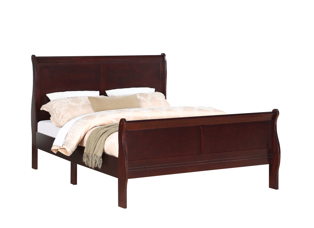 Louis Philip Cherry Full Sleigh Bed from Crown Mark - Luna Furniture