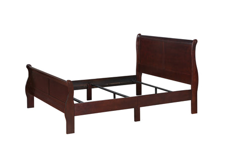Louis Philip Cherry King Sleigh Bed from Crown Mark - Luna Furniture