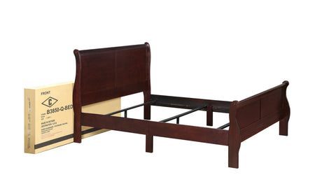 Louis Philip Cherry Sleigh Bedroom Set from Crown Mark - Luna Furniture