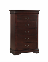 Louis Philip Cherry Sleigh Bedroom Set from Crown Mark - Luna Furniture
