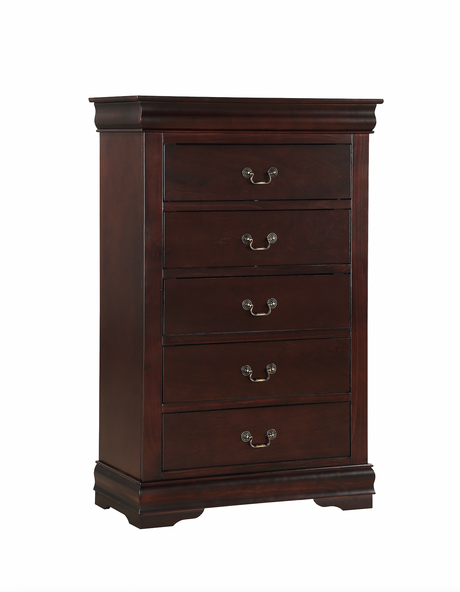 Louis Philip Cherry Sleigh Youth Bedroom Set from Crown Mark - Luna Furniture