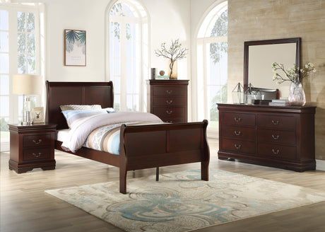 Louis Philip Cherry Sleigh Youth Bedroom Set from Crown Mark - Luna Furniture