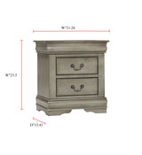 Louis Philip Gray Nightstand from Crown Mark - Luna Furniture