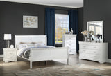 Louis Philip White King Sleigh Bed from Crown Mark - Luna Furniture
