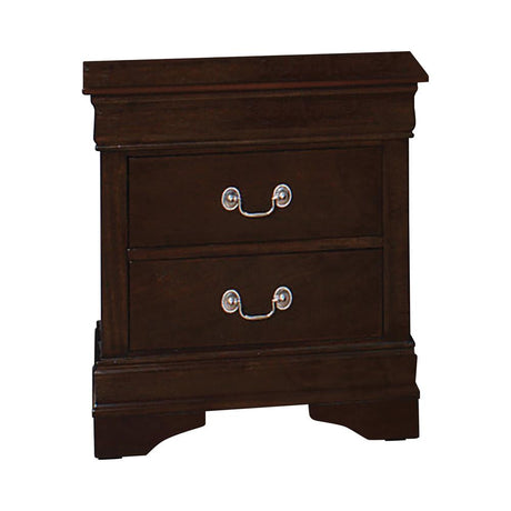 Louis Philippe Cappuccino 2-Drawer Nightstand from Coaster - Luna Furniture