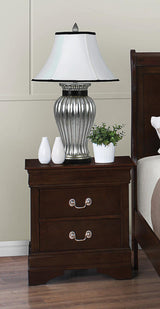 Louis Philippe Cappuccino 2-Drawer Nightstand from Coaster - Luna Furniture