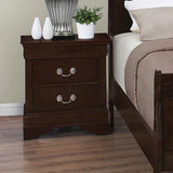 Louis Philippe Cappuccino 2-Drawer Nightstand from Coaster - Luna Furniture