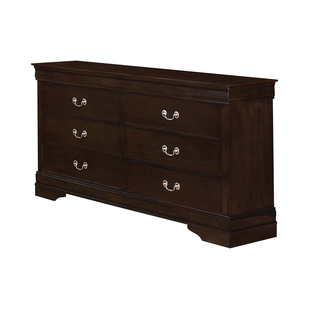 Louis Philippe Cappuccino 6-Drawer Dresser from Coaster - Luna Furniture