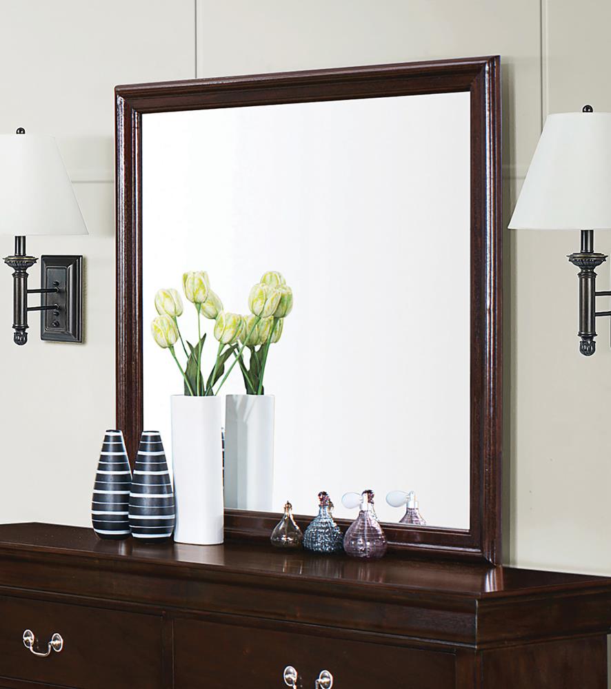 Louis Philippe Cappuccino Square Mirror (Mirror Only) from Coaster - Luna Furniture