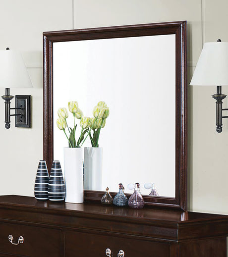 Louis Philippe Cappuccino Square Mirror (Mirror Only) from Coaster - Luna Furniture