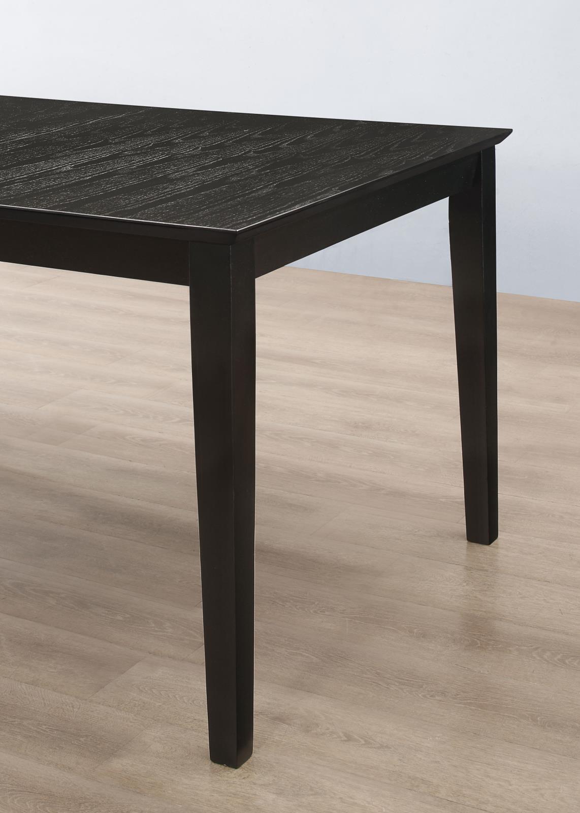 Coaster Louise Rectangular Dining Table with Extension Leaf Black