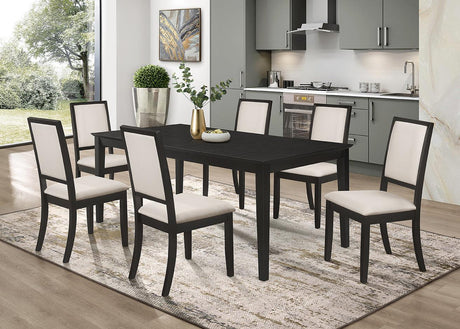 Louise Black and Cream 5-Piece Dining Set from Coaster - Luna Furniture