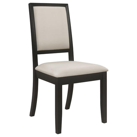 Louise Black and Cream Upholstered Dining Side Chairs, Set of 2 from Coaster - Luna Furniture
