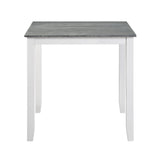 Lowell Bright White/Weathered Gray 5-Piece Counter Height Set from Homelegance - Luna Furniture
