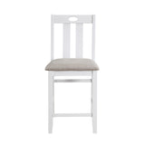 Lowell Bright White/Weathered Gray 5-Piece Counter Height Set from Homelegance - Luna Furniture