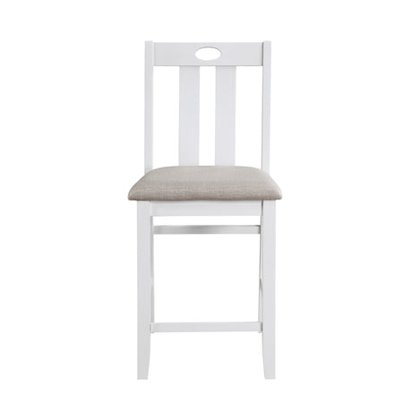 Lowell Bright White/Weathered Gray 5-Piece Counter Height Set from Homelegance - Luna Furniture