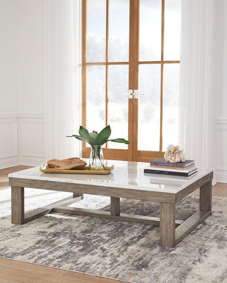 Loyaska Brown/Ivory Coffee Table from Ashley - Luna Furniture