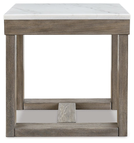 Loyaska Brown/Ivory End Table from Ashley - Luna Furniture