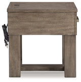 Loyaska Grayish Brown/White End Table from Ashley - Luna Furniture