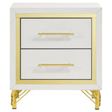 Lucia Beige Bedroom Set with Upholstered Wingback Panel Bed from Coaster - Luna Furniture